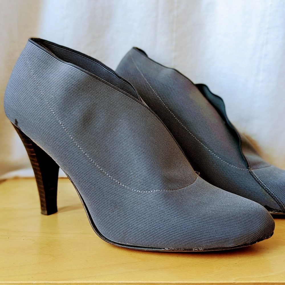 Steel Blue Fabric Heels (Banana Republic, Size 10)